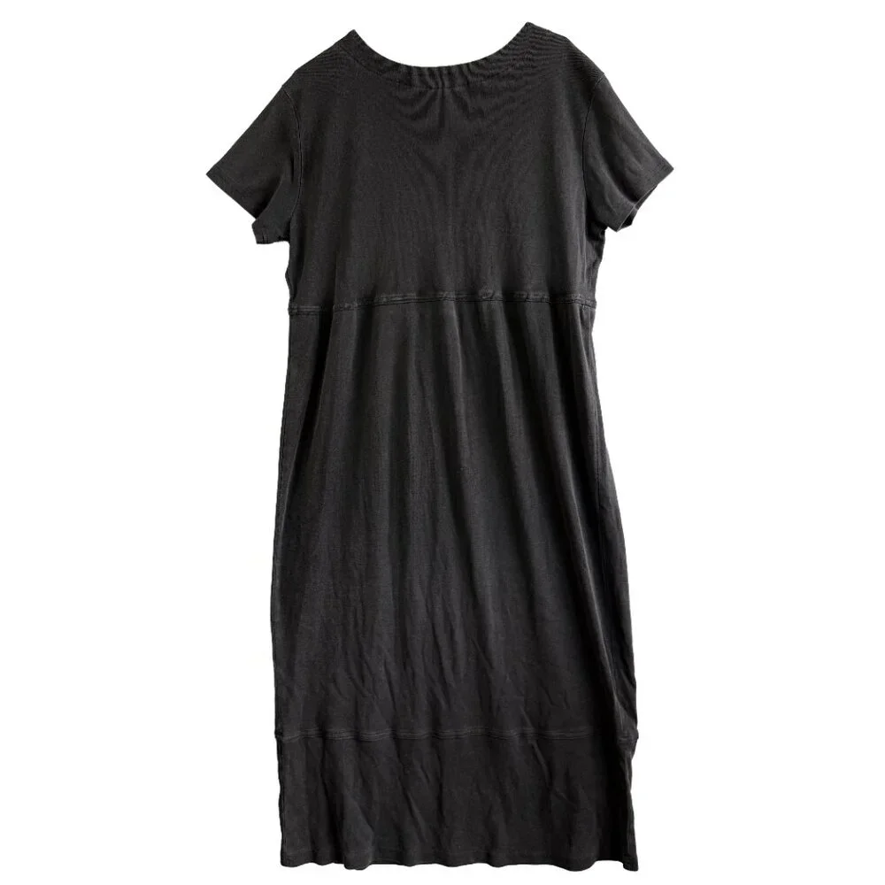 Vintage California Concepts Zebra Graphic Black Midi T-Shirt Dress No SZ Tag M/L - Picture 2 of 10